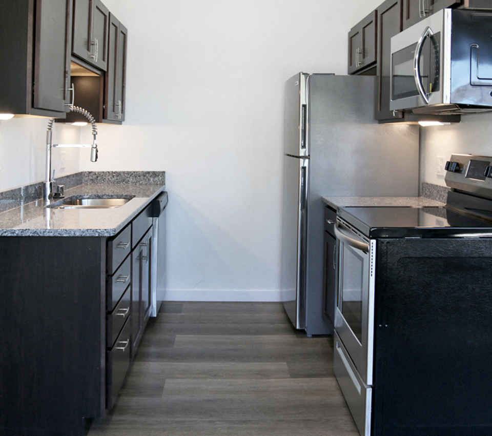 University Lofts Kitchen